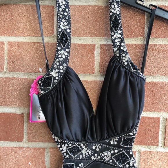 NWT Golden Asp Prom Dress with Cut Outs - Picture 2 of 4